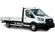 Car Hire Kingswood - White Ford Transit Dropside Van - Van hire Kingswood